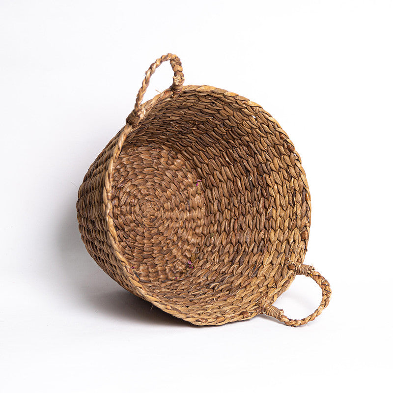 Natural Basket | Water Hyacinth | Brown | 13 inches