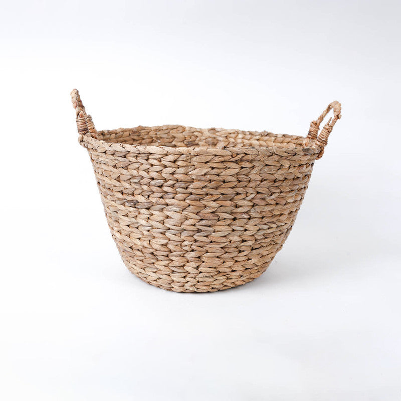 Natural Basket | Water Hyacinth | Brown | 13 inches