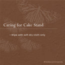 Marble Cake Stand | White & Brown | 26 cm