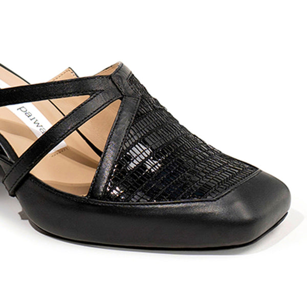 Block Heel Sandals | Ethically Sourced Leather | Black