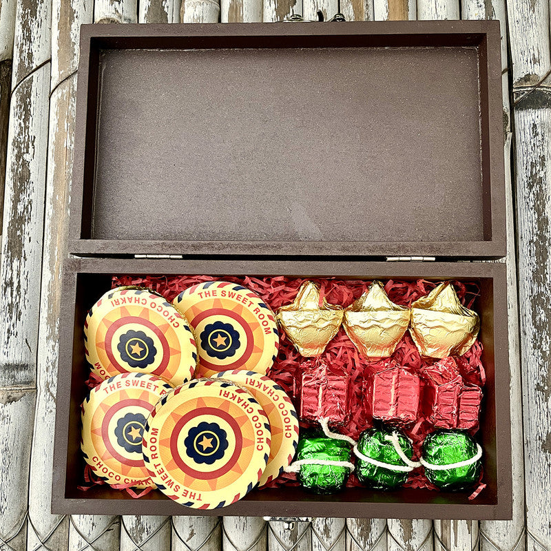 Festive Chocolates Gift Box | Wooden Box | Set of 3