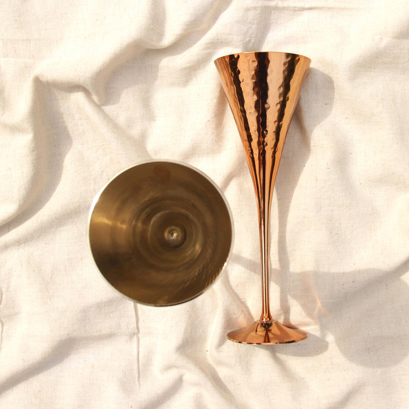 Festive Gifts | Copper Utensils | Copper Goblet Glasses | Set of 2