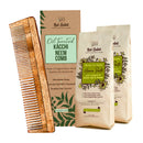 Nat Habit Dual Tooth Kacchi Neem Comb & Henna Paste | Set of 2