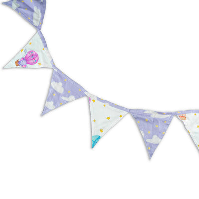 Organic Cotton Baby Cot Bunting | Purple