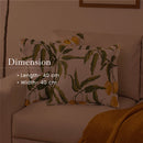 Cotton Sofa Cushion Cover | Leaf Print | Yellow