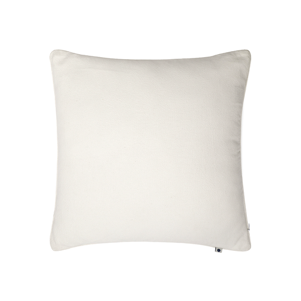 Linen Cotton Printed Cushion Cover | White