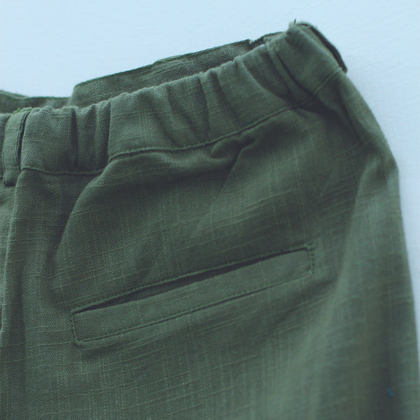 Organic Cotton Pants for Boys | Olive Green