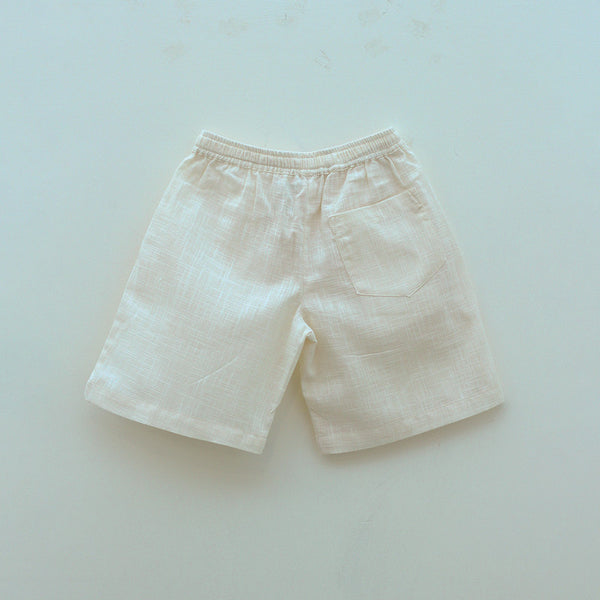 Organic Cotton Boys Shorts | White