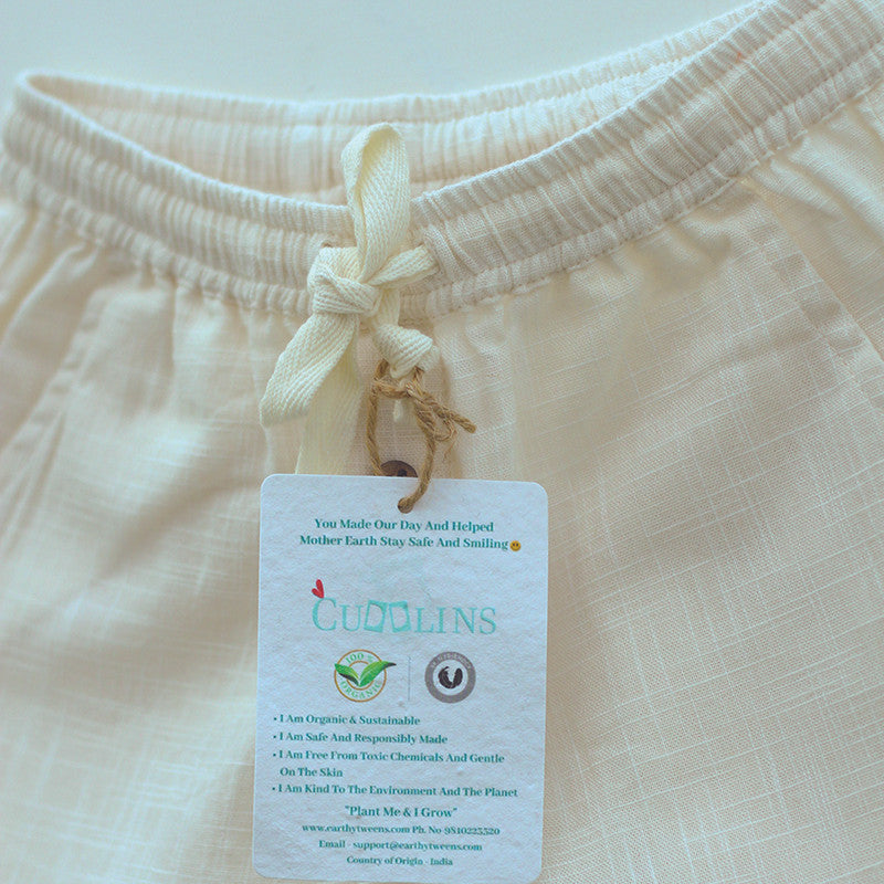 Organic Cotton Boys Shorts | White