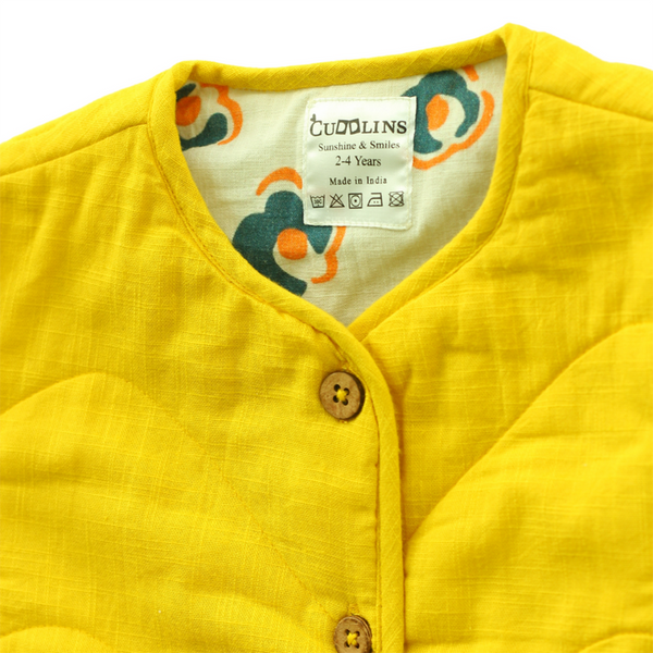 Organic Cotton Jacket for Boys | Bright Yellow