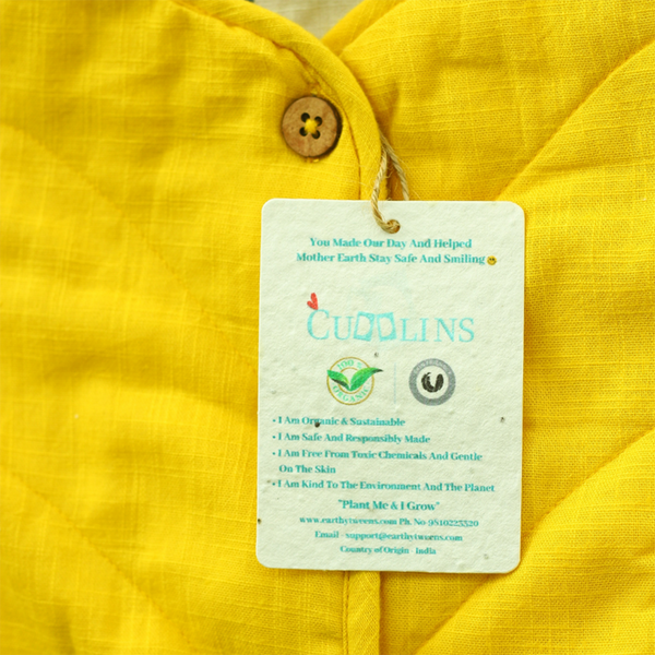 Organic Cotton Jacket for Boys | Bright Yellow