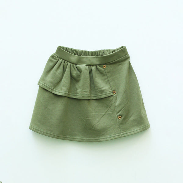 Organic Cotton Skirt for Girls | Green