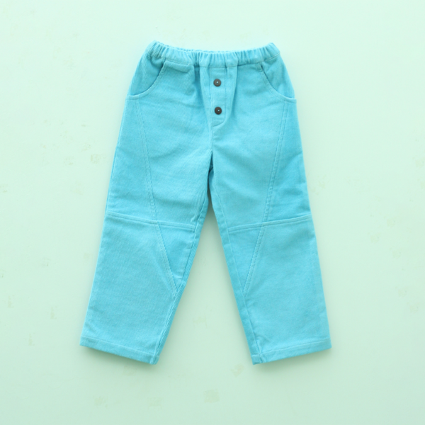 Cotton Corduroy Joggers for Kids | Light Blue