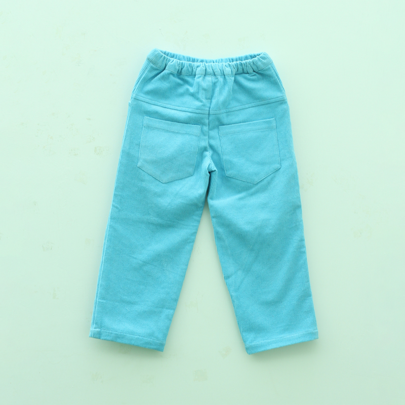 Cotton Corduroy Joggers for Kids | Light Blue