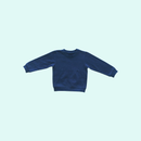 Cotton Fleece Sweatshirt for Kids | Dark Blue