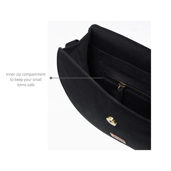 Cork Sling Bag | Charcoal Black