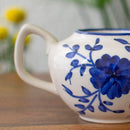 Ceramic Planter | Succulent Planter | Teapot Style | White & Blue | 24 cm