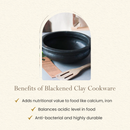 Blackened Clay Urli Pot For Cooking | Dia- 11.5 inches.