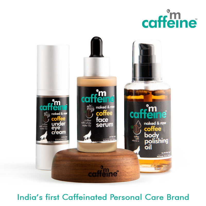 mCaffeine Under Eye Cream | Coffee Face Serum | Hydrate & De-Puff | Set of 2