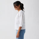 Linen Top for Women | Cloud White