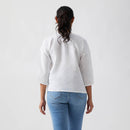 Linen Top for Women | Cloud White