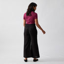 Linen Flared Pants | Black Coffee