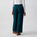 Linen Flared Pants | Dark Teal