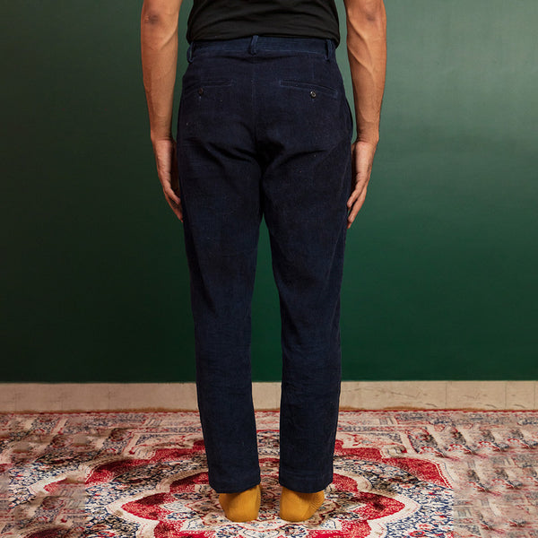 Trousers For Men | Organic Corduroy Trousers | Navy