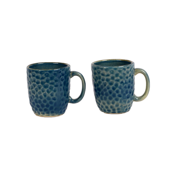 Ceramic Mugs | Set of 2 | Teal