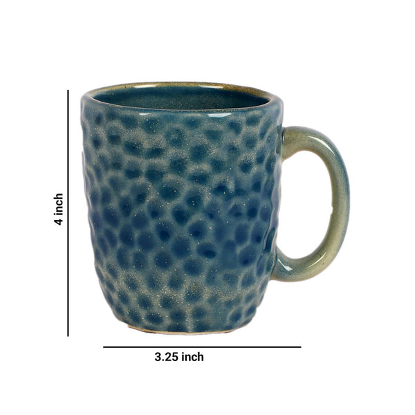 Ceramic Mugs | Set of 2 | Teal