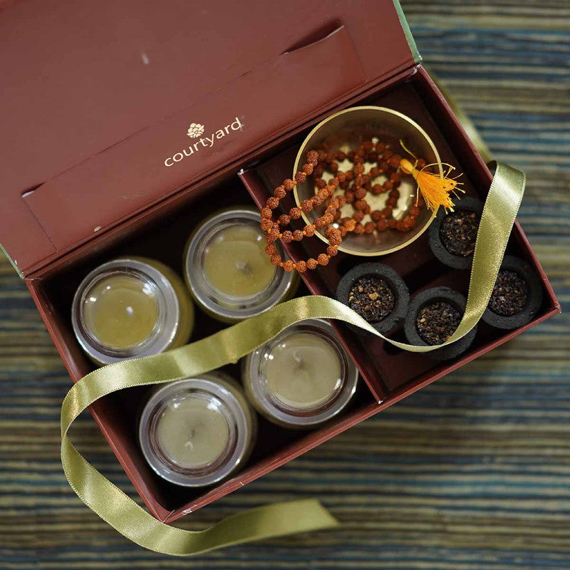 Housewarming Gifts |Brass Meditation Hamper Box | 10 Pieces