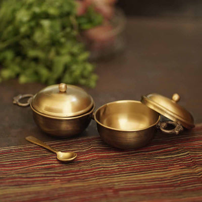 Brass Bowl With Spoon