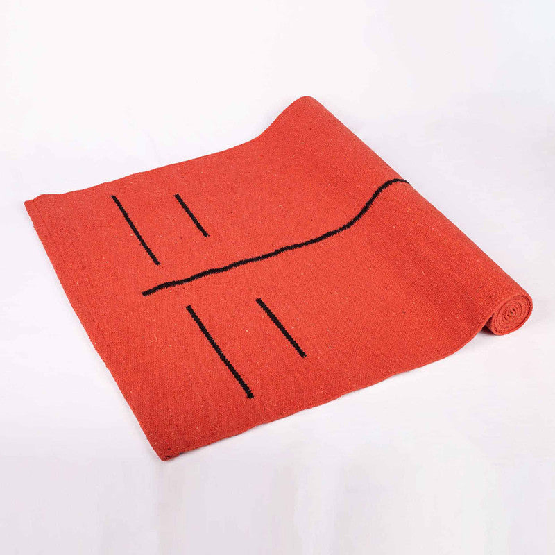 Cotton Yoga Mat with Cloth Backing | 5 mm | Red