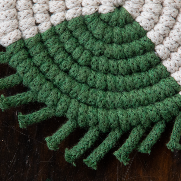 Cotton Coasters | Crochet Coasters | Green | Set of 4