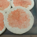 Papier Mache Coasters | Handpainted | Orange | Set of 4