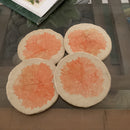 Papier Mache Coasters | Handpainted | Orange | Set of 4