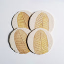 Papier Mache Coasters | Handpainted | Brown | Set of 4