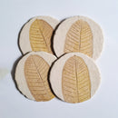 Papier Mache Coasters | Handpainted | Brown | Set of 4