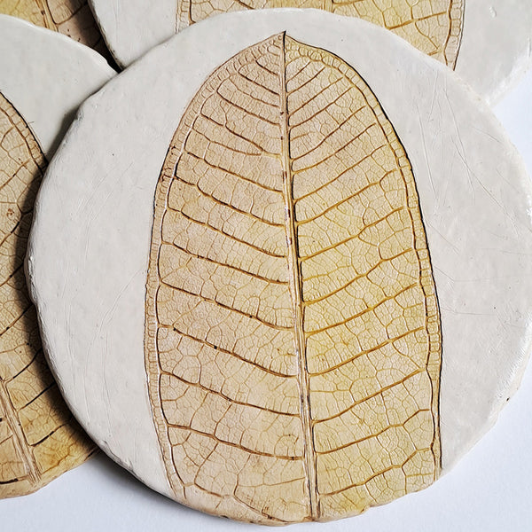 Papier Mache Coasters | Handpainted | Brown | Set of 4