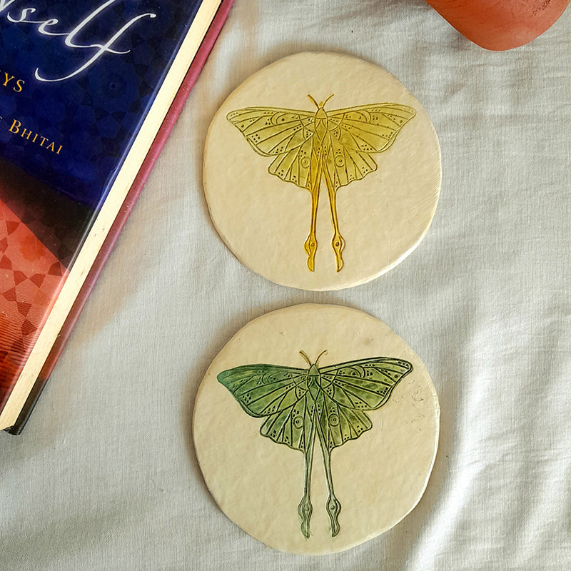 Papier Mache Coasters | Multicolour | Set of 4