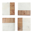 Marble Coasters | Brown White | 10 cm | Set of 4