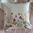 Cotton Cushion Cover | Embroidered | Beige | 45 x 45 cm