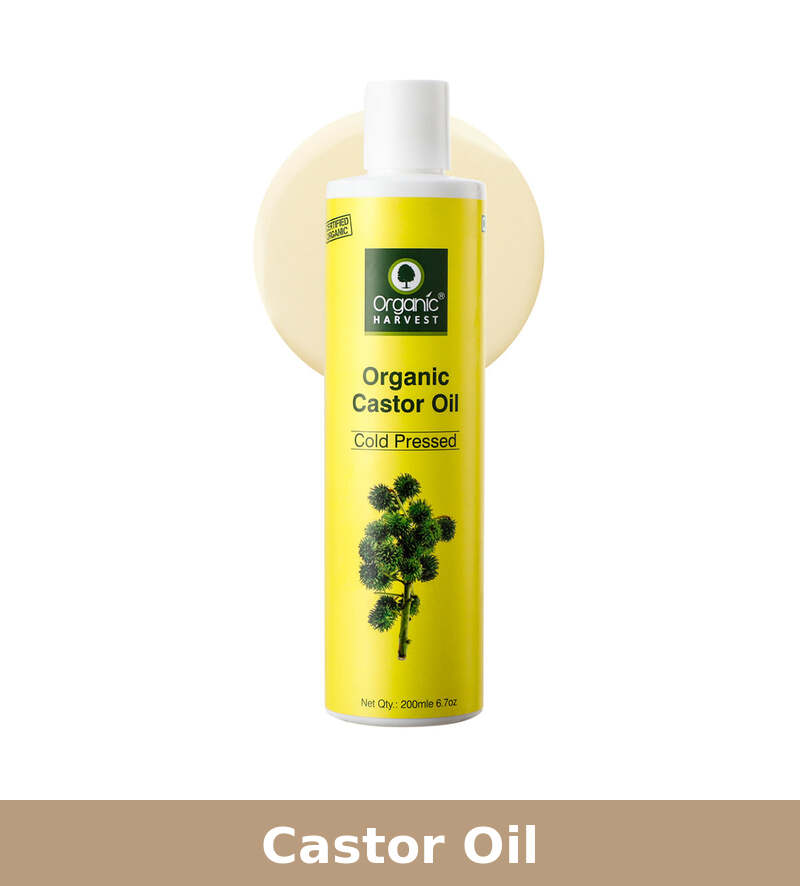 Organic Harvest Cold Pressed Castor Oil| For Moisturizing Skin, Hair & Nail Growth | 200ml.