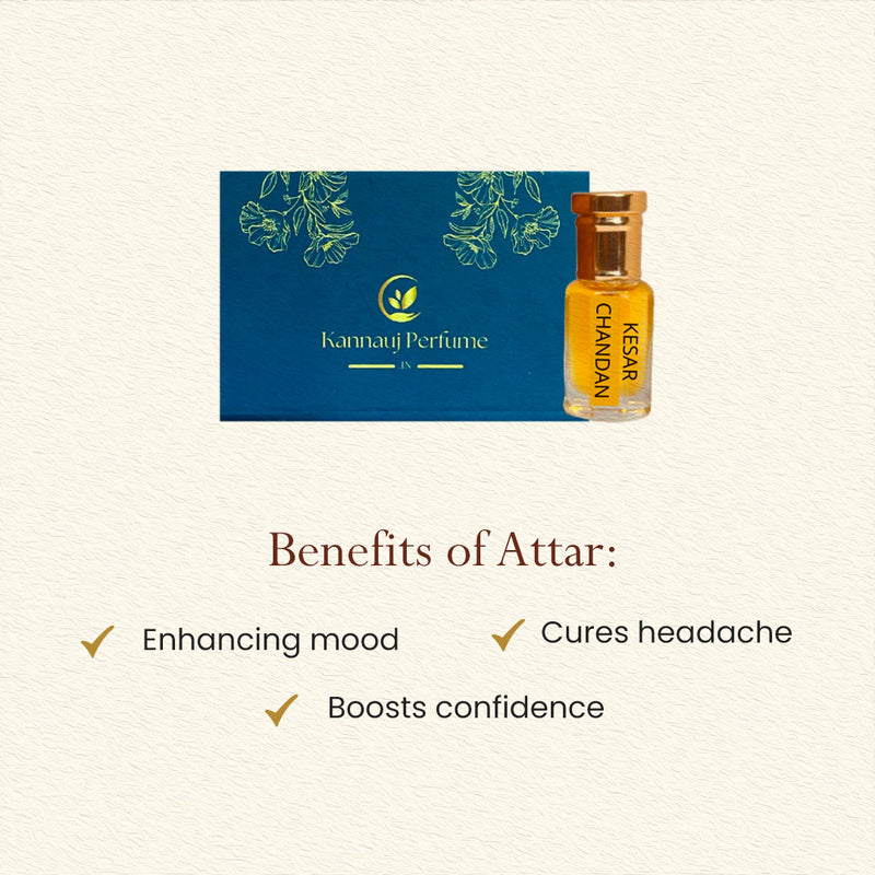 Attar Perfume | Kesar Chandan | Saffron & Sandalwood | 6 ml