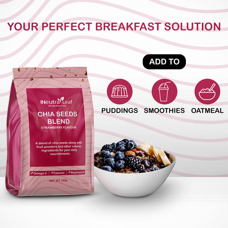 Chia Seeds Blend | Strawberry Flavour | Good Energy Source | 250 g