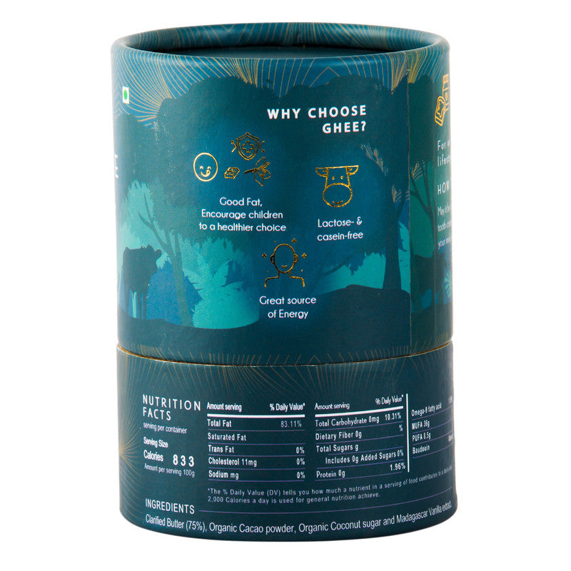 A2 Cow Ghee | Artisanal Chocolate | Madagascar Vanilla | 200 ml.