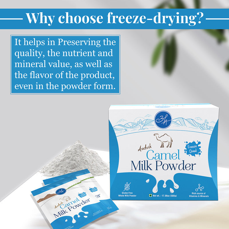 Camel Milk Powder Sachet | Freeze Dried | 20 g Each | 25 Sachet | 500 g