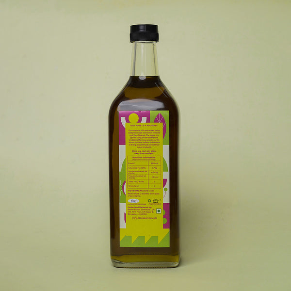 Mustard Oil | Sarso Tel | Organic | Cold Pressed | 1 Litre