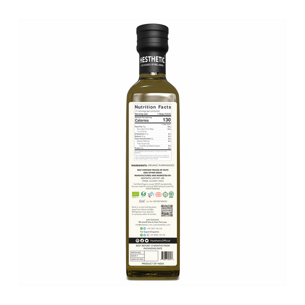 Pumpkin Seed Oil | Organic Cold Pressed | 250 ml