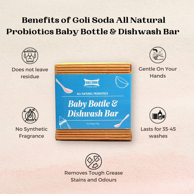 Baby Bottle & Dishwash Bar | Vinegar & Neem | 90 g | Pack of 2